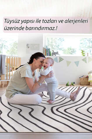 Modern Art Şönil Dokuma Pamuk Polyester Halı HS 424 - 7