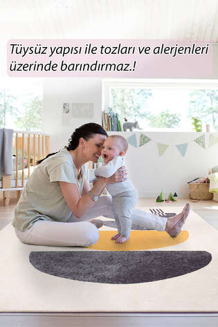 Modern Art Şönil Dokuma Pamuk Polyester Renkli Halı HS 399 - 8