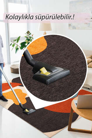 Modern Art Şönil Dokuma Pamuk Polyester Renkli Halı HS 402 - 7