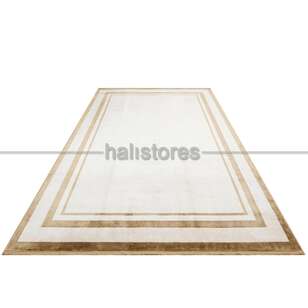Modern Çerçeveli Salon Halısı Lugano 02 Krem Sarı (1)