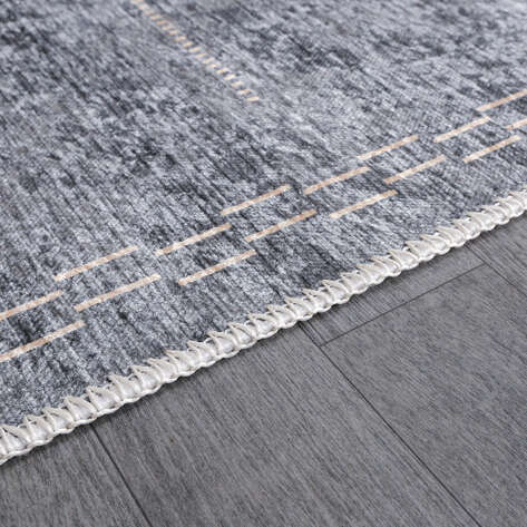 Modern Desenli Gri Kilim Halı Milas 5058 - 5