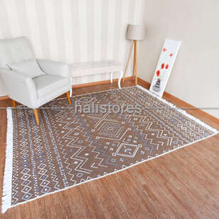 Modern Desenli Kilim Halı Arya Ar 05 Bej (2)