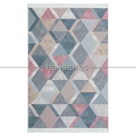 Modern Desenli Kilim Halı Arya Ar 10 Mavi - 2