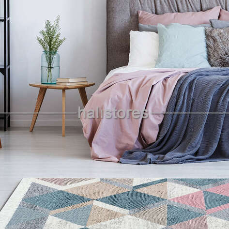 Modern Desenli Kilim Halı Arya Ar 10 Mavi - 1
