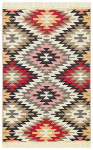 Etnik Desenli Kilim Halı Arya Ar 33 Kırmızı