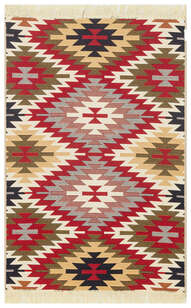 Etnik Desenli Kilim Halı Arya Ar 33 Kırmızı (1)