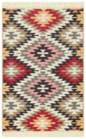 Etnik Desenli Kilim Halı Arya Ar 33 Kırmızı - 1