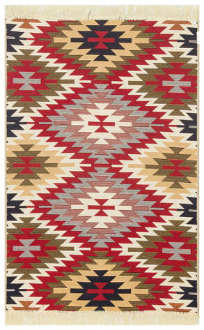 Etnik Desenli Kilim Halı Arya Ar 33 Kırmızı - 2