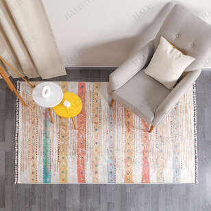 Modern Desenli Krem Kilim Halı Milas 5047 (2)
