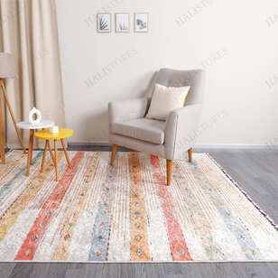 Modern Desenli Krem Kilim Halı Milas 5047 (3)