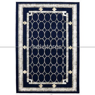 Modern Desenli Siyah-Bej Halı Zen (1)
