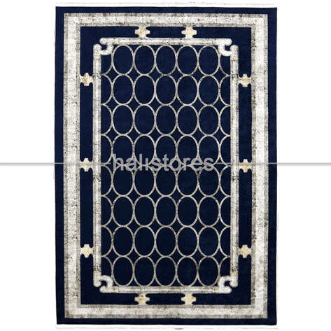 Modern Desenli Siyah-Bej Yolluk Halı Zen - 1