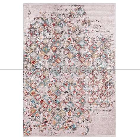 Motif Desenli Bej Halı Zen - 1