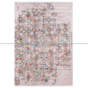 Motif Desenli Bej Halı Zen (1)