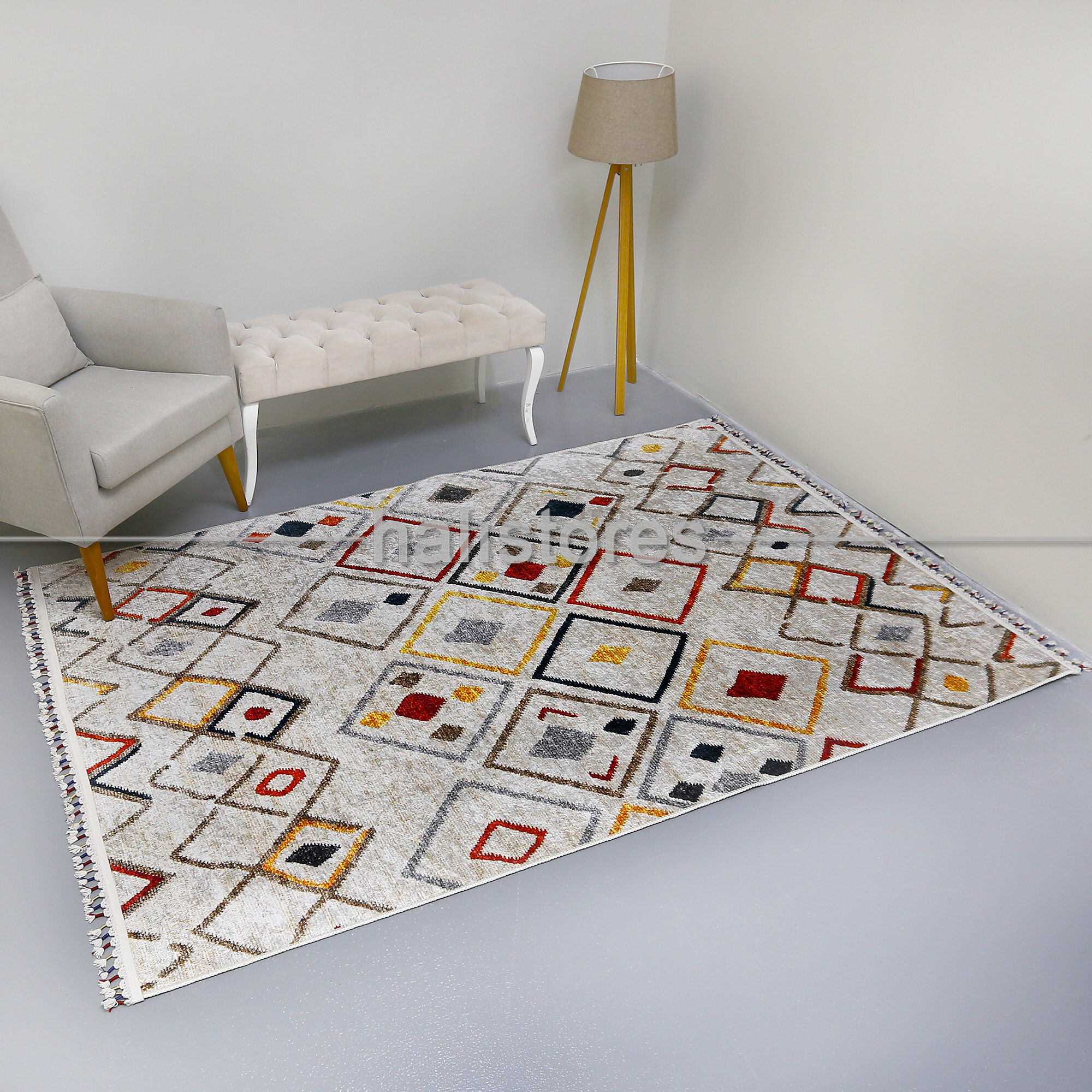 Motif Desenli Kilim Yolluk Halı Milas 5018