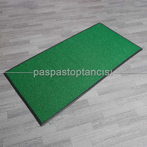 Özel Kauçuk Kenarlıklı Kaymaz Yeşil Kıvırcık Paspas - 2