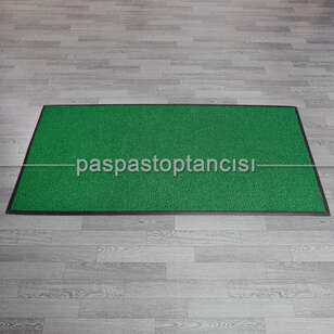 Özel Kauçuk Kenarlıklı Kaymaz Yeşil Kıvırcık Paspas (3)