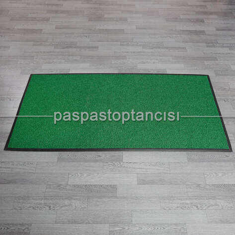 Özel Kauçuk Kenarlıklı Kaymaz Yeşil Kıvırcık Paspas - 3