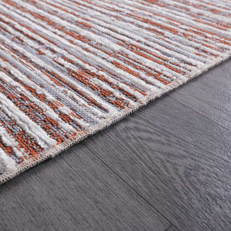 Özel Ölçü Makinede Yıkanabilir Şönil Dokuma Kilim Kiremit 8704 - 5