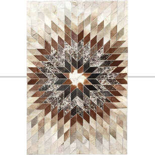 Özel Tasarım Deri Patchwork Halı (2)