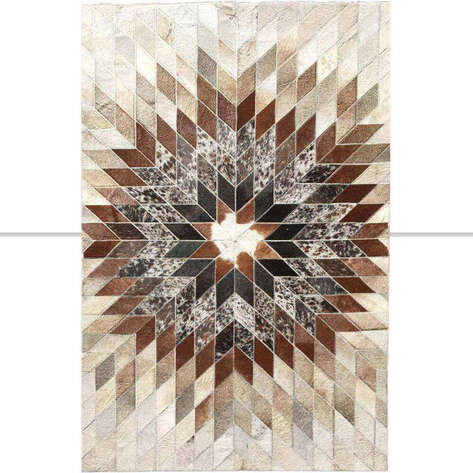 Özel Tasarım Deri Patchwork Halı - 2
