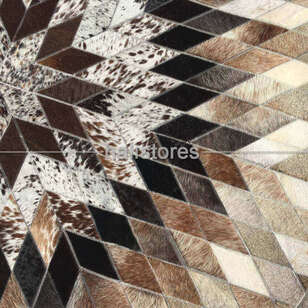 Özel Tasarım Yuvarlak Deri Patchwork Halı (3)