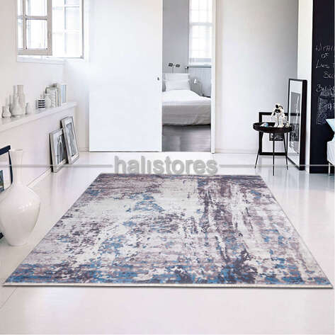 Özel Tezgah Halısı Amber 1003 Mavi - 1