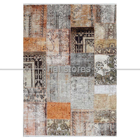 Patchwork Desenli Bej Yolluk Halı Zen - 1