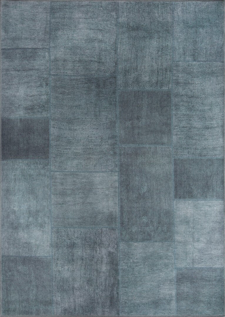 Patchwork Desenli Dokuma Taban Dekoratif Yeşil Halı HS 102