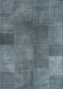 Patchwork Desenli Dokuma Taban Dekoratif Yeşil Halı HS 102 (1)