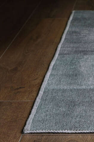 Patchwork Desenli Dokuma Taban Dekoratif Yeşil Halı HS 102 - 5
