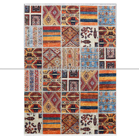 Patchwork Desenli Renkli Yolluk Halı Zen - 1