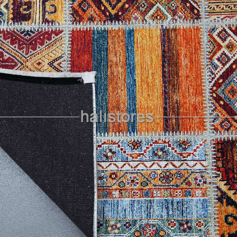 Patchwork Desenli Renkli Yolluk Halı Zen - 5