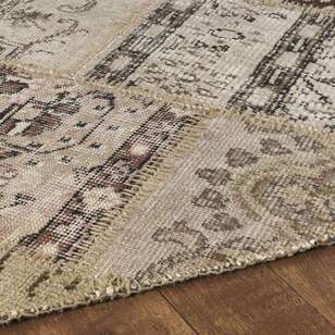 Patchwork El Halısı Cross Bej (4)
