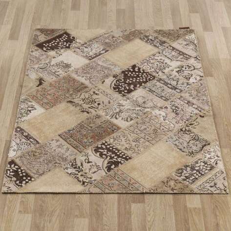 Patchwork El Halısı Cross Bej - 2