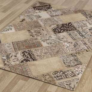 Patchwork El Halısı Cross Bej (3)