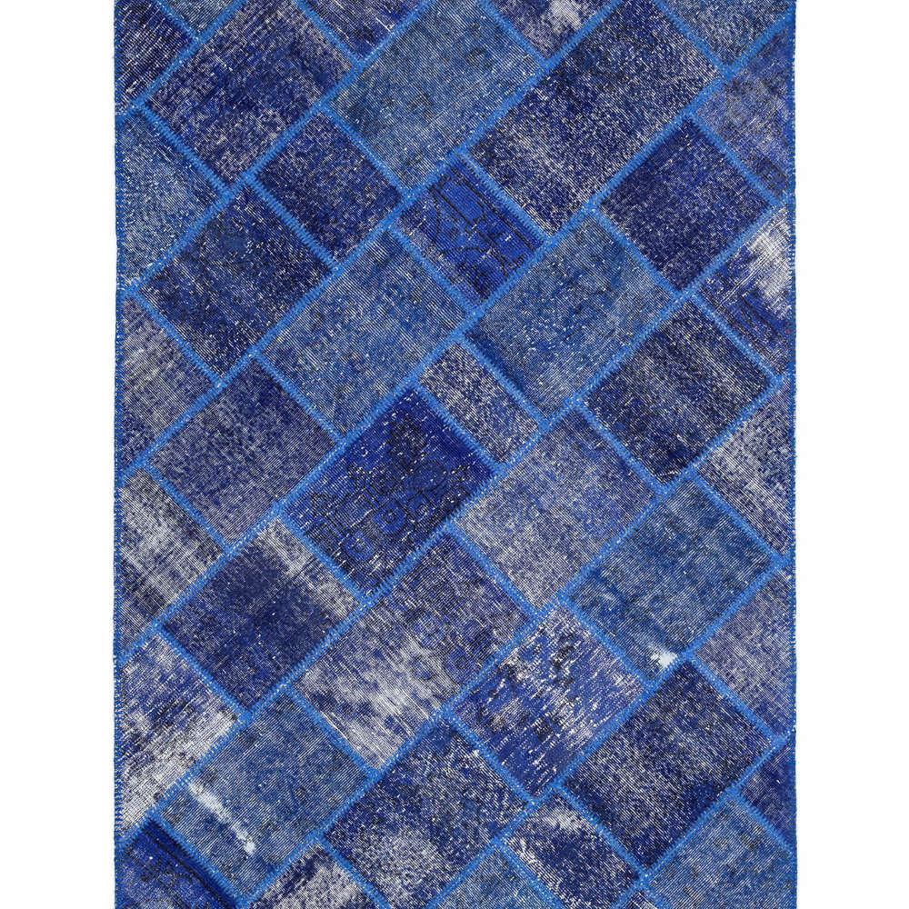 Patchwork El Halısı Cross Lacivert