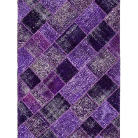 Patchwork El Halısı Cross Mor - 1