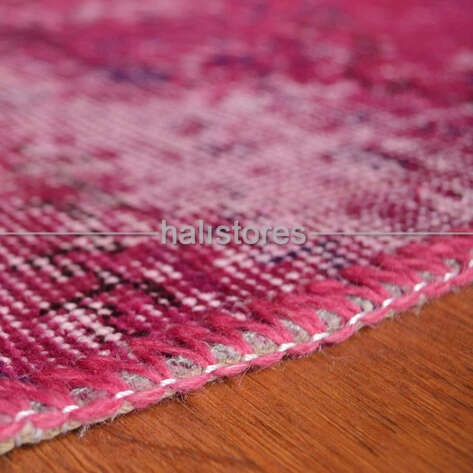 Patchwork El Halısı Cross Pembe - 2