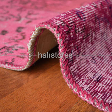Patchwork El Halısı Cross Pembe - 3