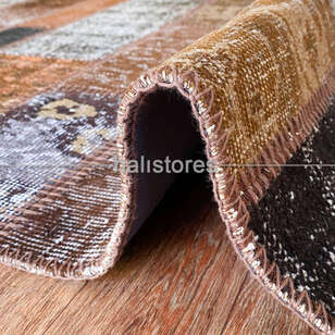 Patchwork El Halısı Kahve (2)