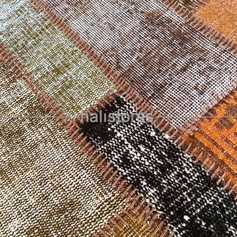Patchwork El Halısı Kahve - 3