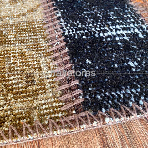Patchwork El Halısı Kahve - 4