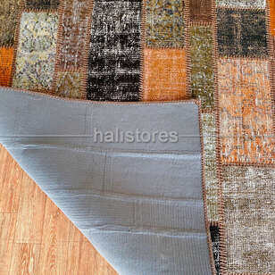 Patchwork El Halısı Kahve (5)