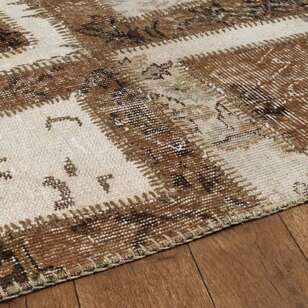 Patchwork El Halısı Kübik Bej-Kahve (4)