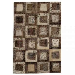 Patchwork El Halısı Kübik Bej-Kahve (3)
