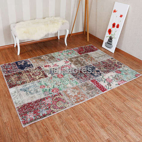 Patchwork El Halısı Multi Naturel - 1