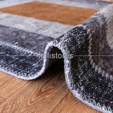 Patchwork El Halısı Nest Gri Kahve - 3
