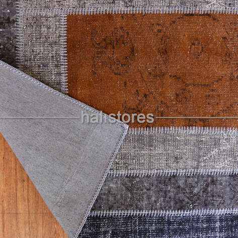 Patchwork El Halısı Nest Gri Kahve - 5
