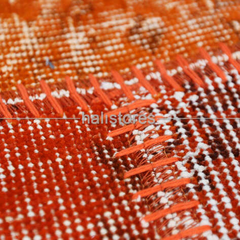 Patchwork El Halısı Turuncu - 4